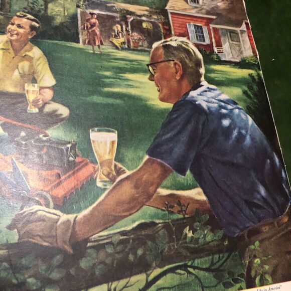 Vintage 50s Double Ad: Beer on one side & LM Cigarettes on the other; Ephemera - Picture 4 of 12